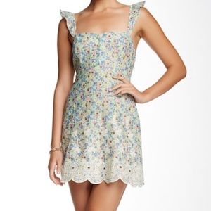 Want & Need Ruffle Strap Floral Cami Dress